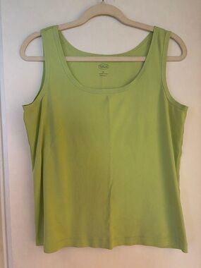 Talbots Bright Lime Scoop Neck Tank Top